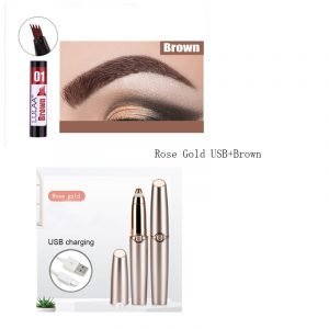 Electric eyebrow repairer+Not blooming liquid eyeliner